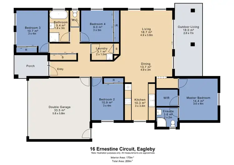 Floorplan of Homely house listing, 16 Ernestine Circuit, Eagleby QLD 4207