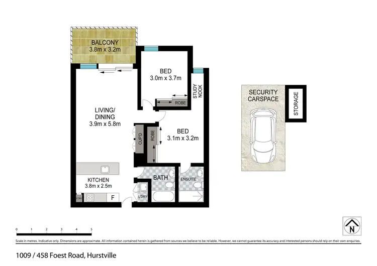 Floorplan of Homely apartment listing, 1009/458 Forest Road, Hurstville NSW 2220
