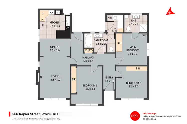 Floorplan of Homely house listing, 566 Napier Street, White Hills VIC 3550