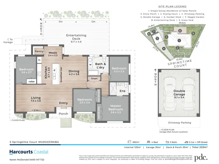 Floorplan of Homely house listing, 5 Springtime Court, Mudgeeraba QLD 4213
