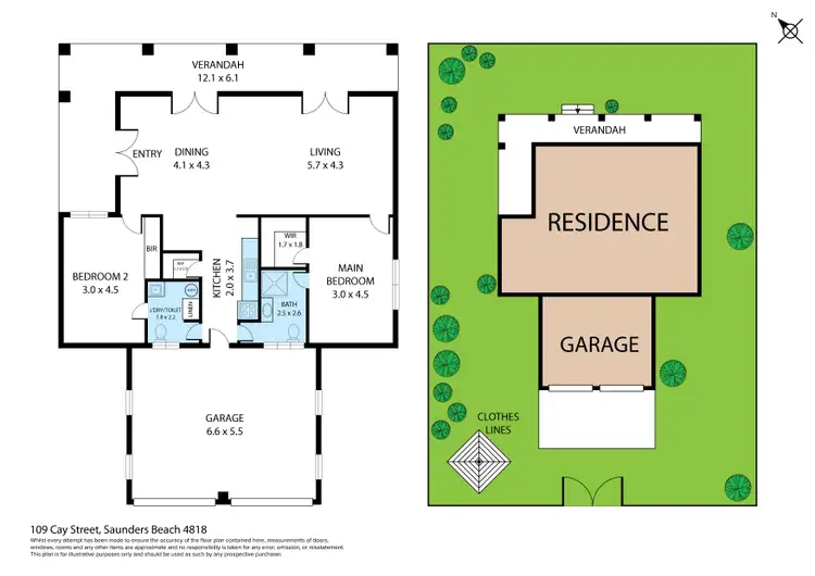 Floorplan of Homely house listing, 109 Cay Street, Saunders Beach QLD 4818