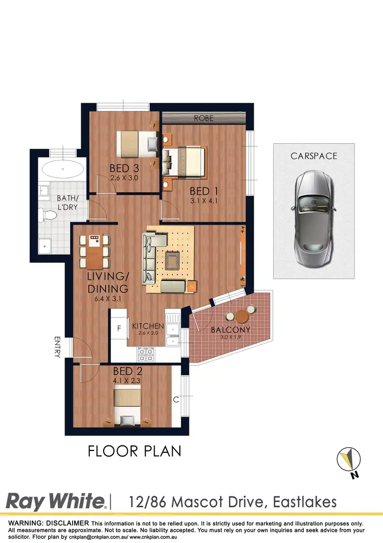 Floorplan of Homely unit listing, 12/86 Mascot Drive, Eastlakes NSW 2018