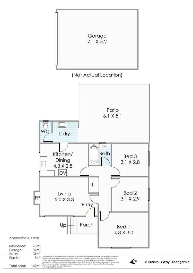 Floorplan of Homely house listing, 2 Clianthus Way, Koongamia WA 6056