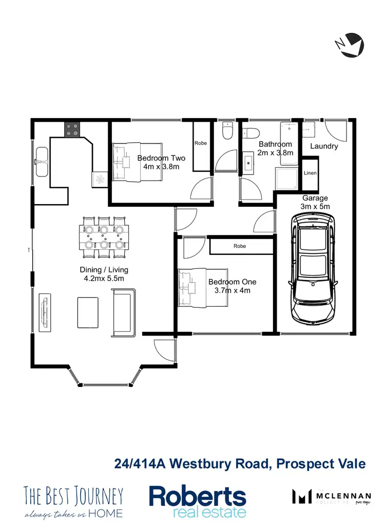 Floorplan of Homely house listing, 24/414A Westbury Road, Prospect Vale TAS 7250