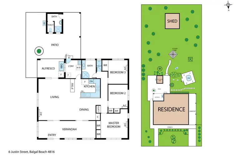 Floorplan of Homely house listing, 6 Justin Street, Balgal Beach QLD 4816