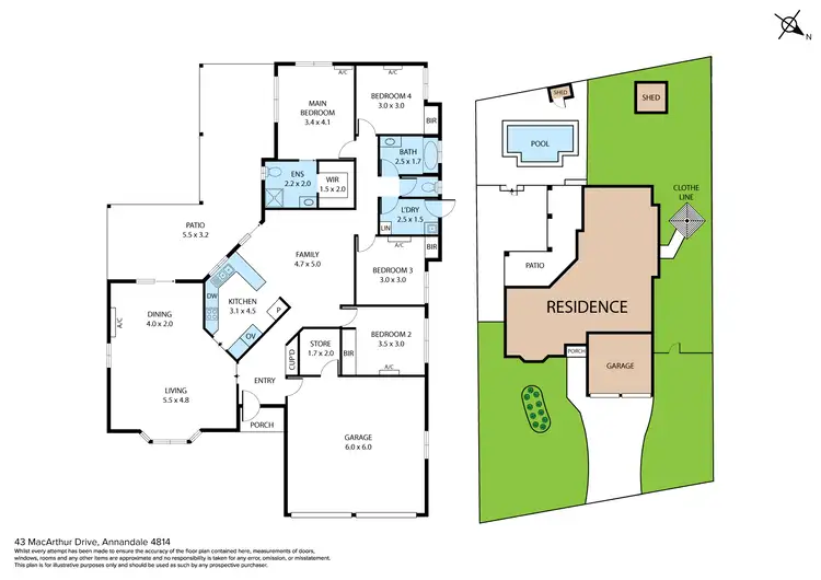 Floorplan of Homely house listing, 43 Macarthur Drive, Annandale QLD 4814