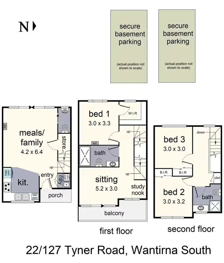 Floorplan of Homely townhouse listing, 22/127 Tyner Road, Wantirna South VIC 3152