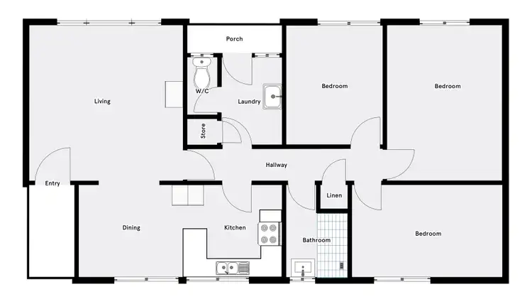 Floorplan of Homely semi-detached listing, 19 Macalister Crescent, Curtin ACT 2605