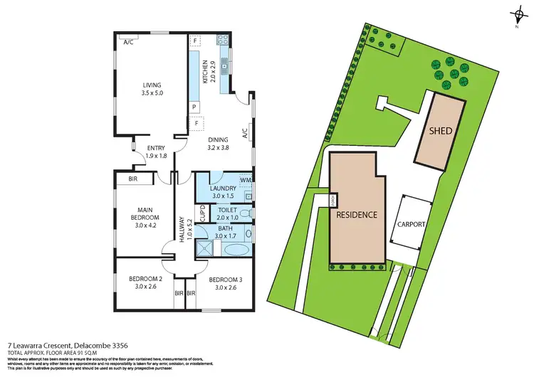 Floorplan of Homely house listing, 7 Leawarra Crescent, Delacombe VIC 3356
