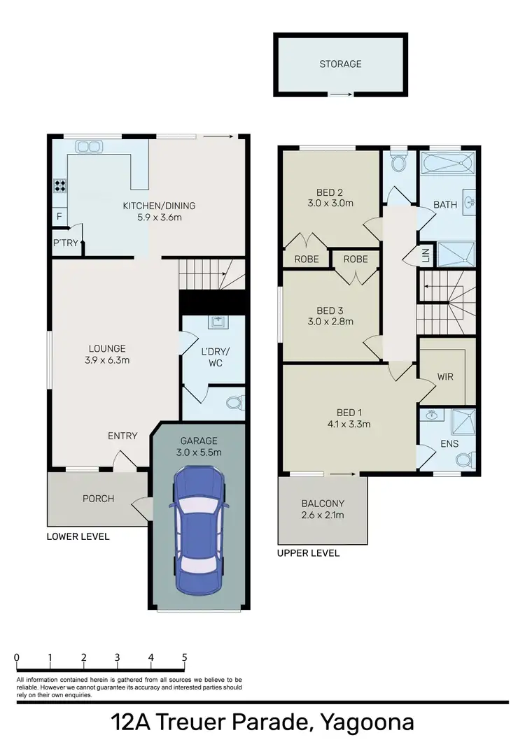 Floorplan of Homely semi-detached listing, 12A Treuer Parade, Yagoona NSW 2199