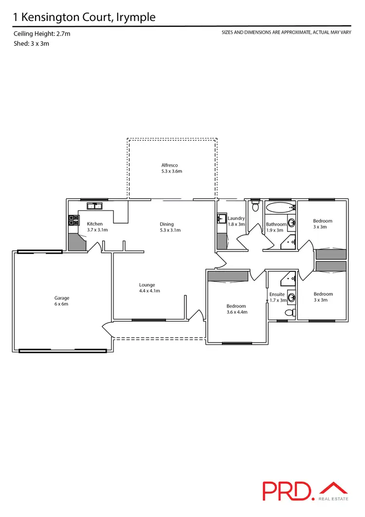 Floorplan of Homely house listing, 1 Kensington Court, Irymple VIC 3498