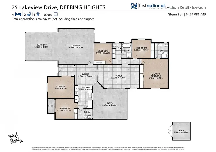 Floorplan of Homely house listing, 75 Lakeview Drive, Deebing Heights QLD 4306