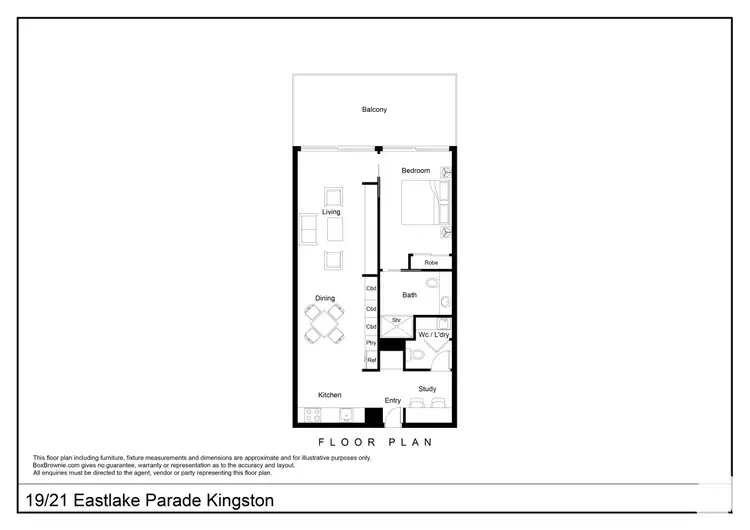 Floorplan of Homely apartment listing, 19/21 Eastlake Parade, Kingston ACT 2604