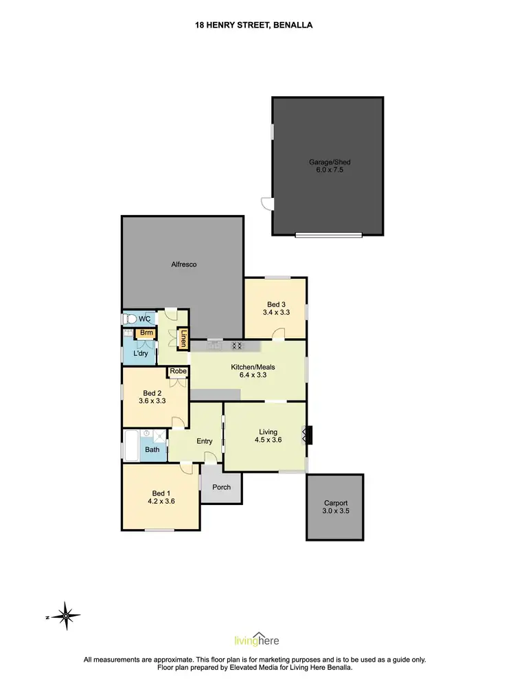 Floorplan of Homely house listing, 18 Henry Street, Benalla VIC 3672