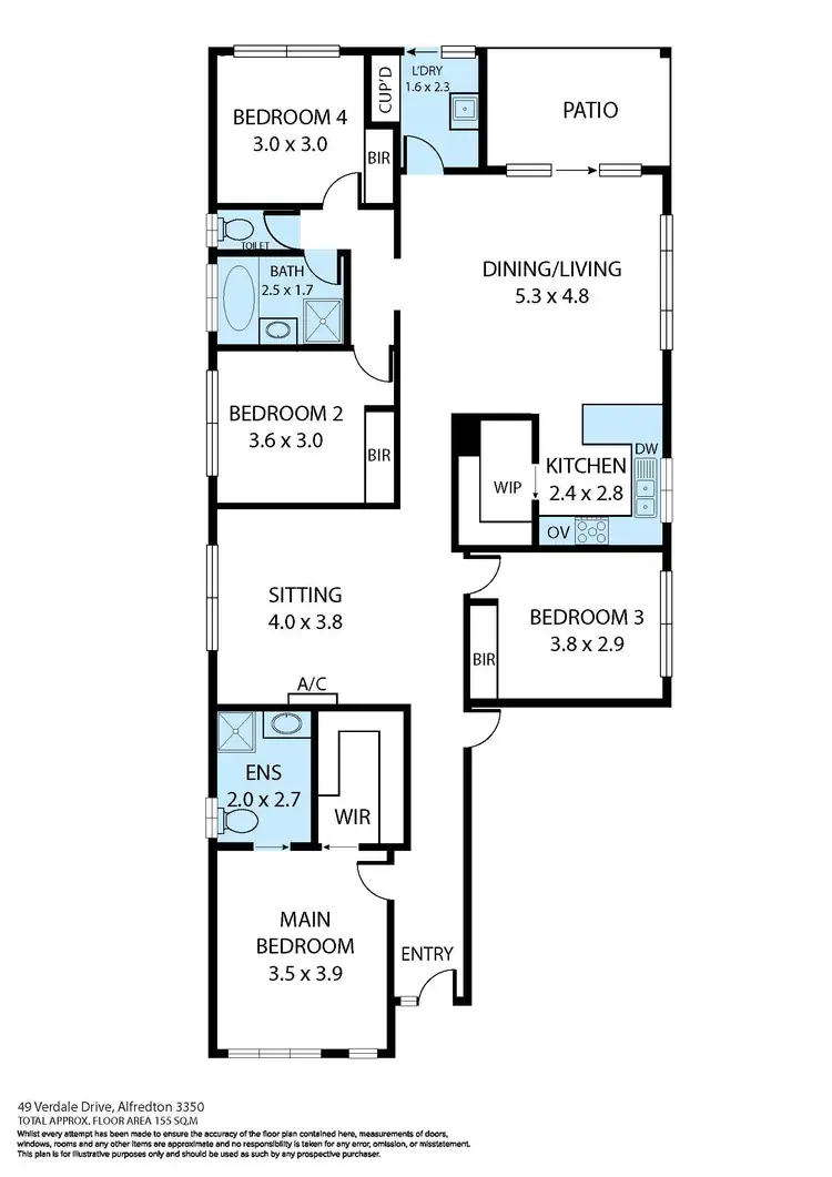 Floorplan of Homely house listing, 49 Verdale Drive, Alfredton VIC 3350