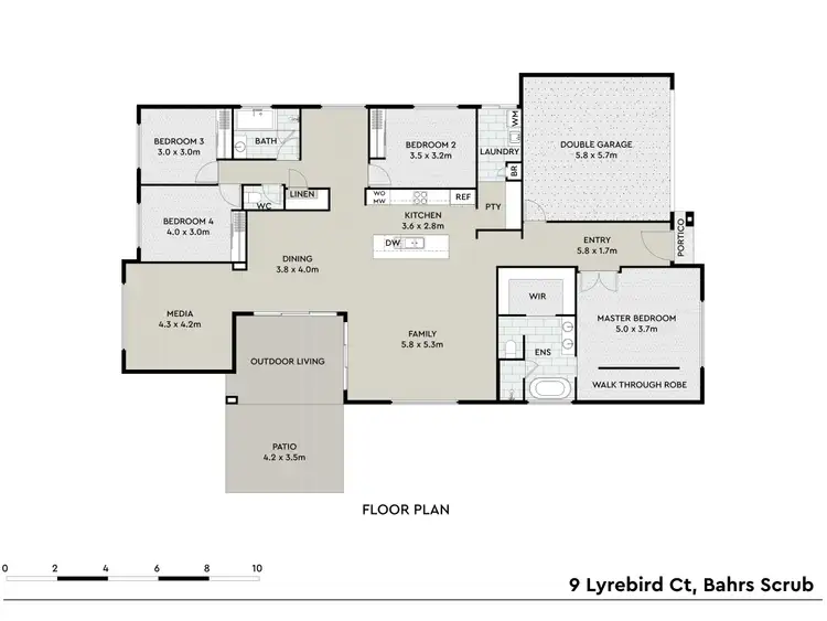 Floorplan of Homely house listing, 9 Lyrebird Court, Bahrs Scrub QLD 4207
