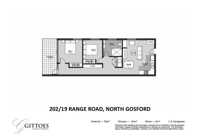 Floorplan of Homely apartment listing, 202/19 Range Road, North Gosford NSW 2250