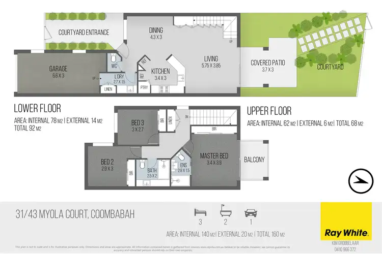 Floorplan of Homely townhouse listing, 31/43 Myola Court, Coombabah QLD 4216