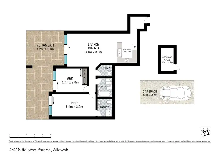 Floorplan of Homely apartment listing, 4/418 Railway Parade, Allawah NSW 2218