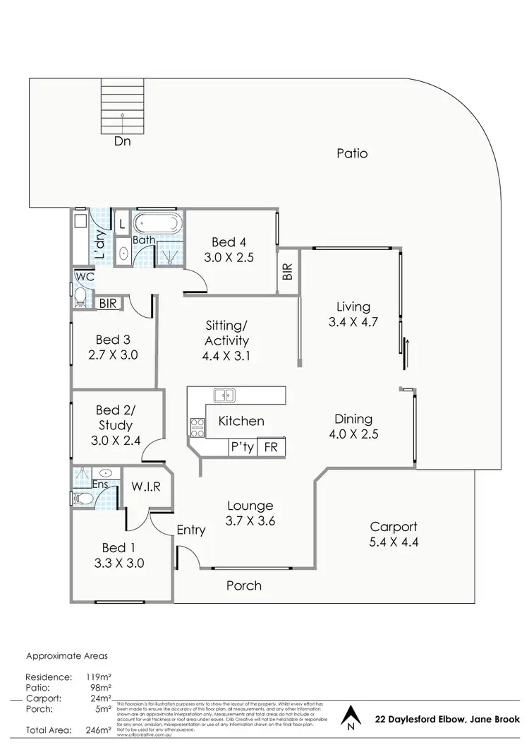 Floorplan of Homely house listing, 22 Daylesford Elbow, Jane Brook WA 6056