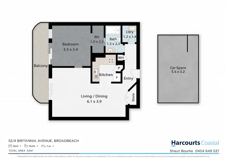Floorplan of Homely apartment listing, 52/4-6 Britannia Avenue, Broadbeach QLD 4218