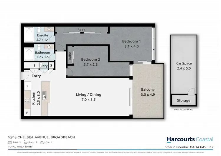 Floorplan of Homely apartment listing, 10/18 Chelsea Avenue, Broadbeach QLD 4218