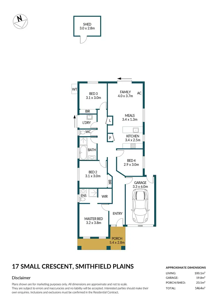 Floorplan of Homely house listing, 17 Small Crescent, Smithfield Plains SA 5114