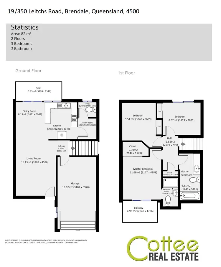 Floorplan of Homely townhouse listing, 19/350 Leitchs Rd, Brendale QLD 4500