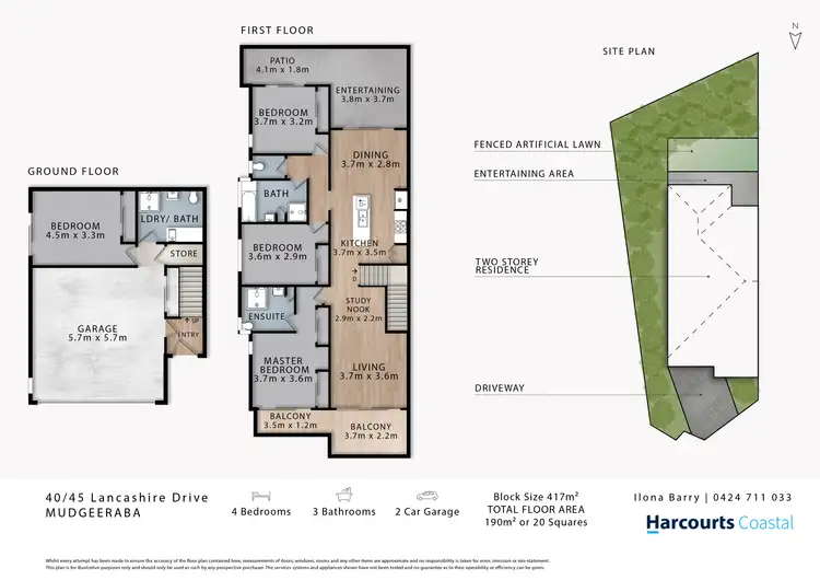 Floorplan of Homely semi-detached listing, 40/45 Lancashire Drive, Mudgeeraba QLD 4213