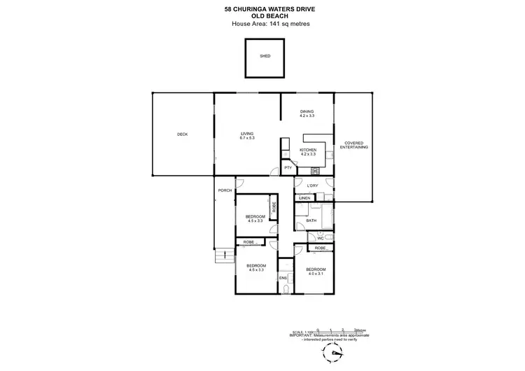 Floorplan of Homely house listing, 58 Churinga Waters Drive, Old Beach TAS 7017