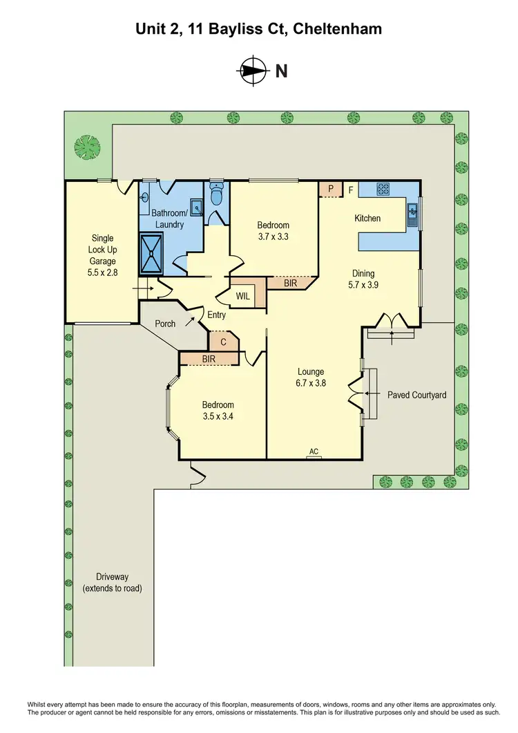 Floorplan of Homely townhouse listing, 2/11 Bayliss Court, Cheltenham VIC 3192