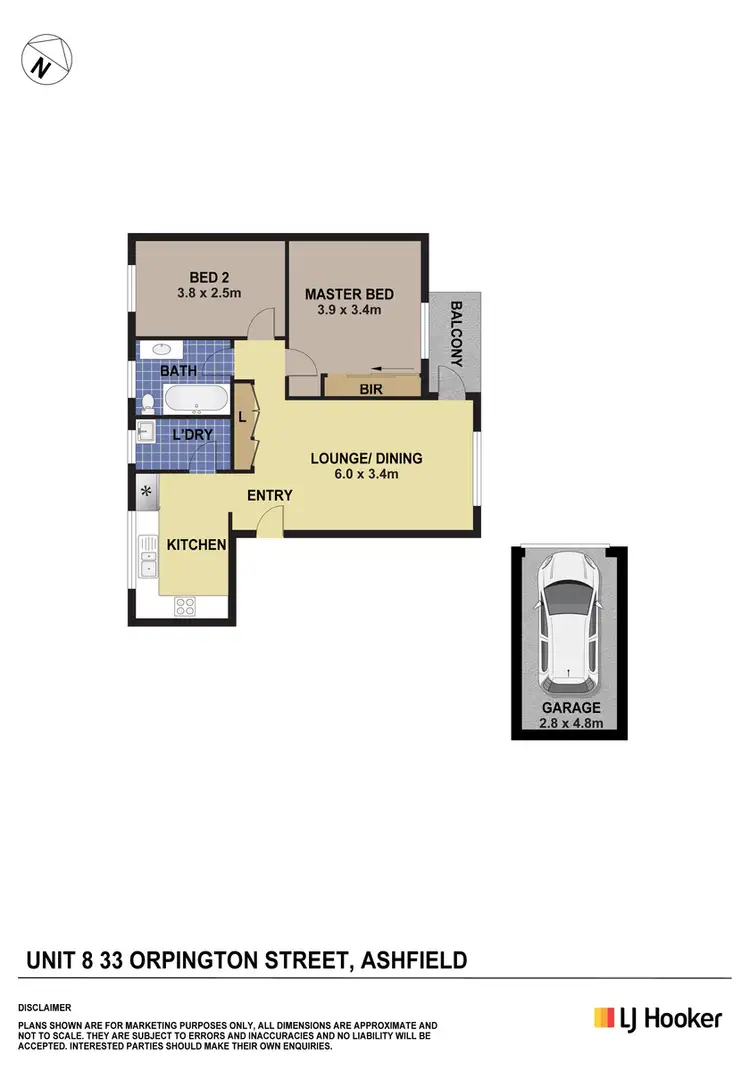 Floorplan of Homely unit listing, 8/33 Orpington Street, Ashfield NSW 2131