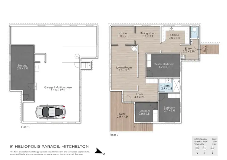 Floorplan of Homely house listing, 91 Heliopolis Parade, Mitchelton QLD 4053