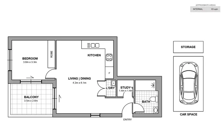 Floorplan of Homely unit listing, 204/18 Leonard St, Bankstown NSW 2200