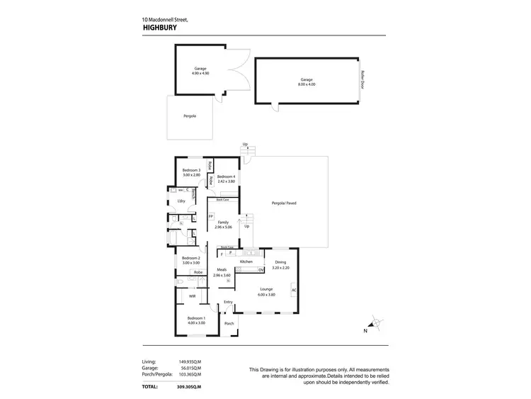 Floorplan of Homely house listing, 10 Macdonnell Street, Highbury SA 5089