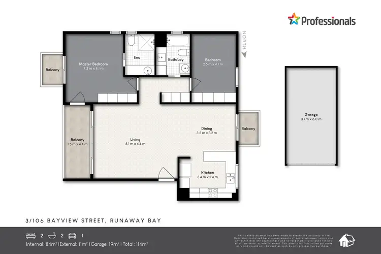 Floorplan of Homely apartment listing, 3/106 Bayview Street, Runaway Bay QLD 4216