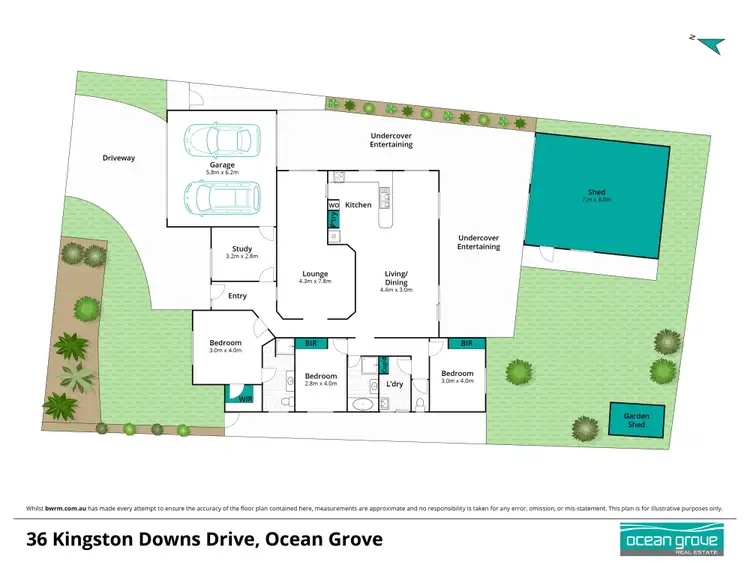 Floorplan of Homely house listing, 36 Kingston Downs Drive, Ocean Grove VIC 3226