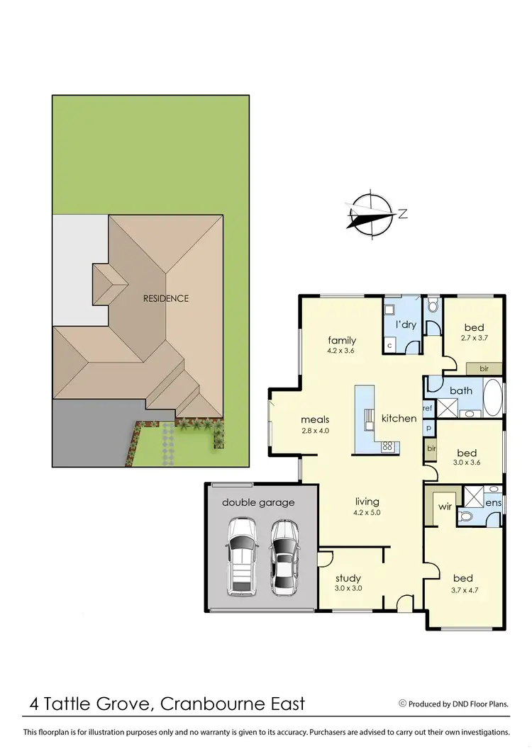 Floorplan of Homely house listing, 4 Tattle Grove, Cranbourne East VIC 3977