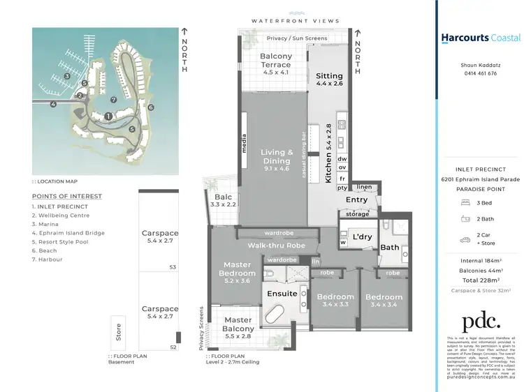 Floorplan of Homely apartment listing, 6201 Ephraim Island, Paradise Point QLD 4216