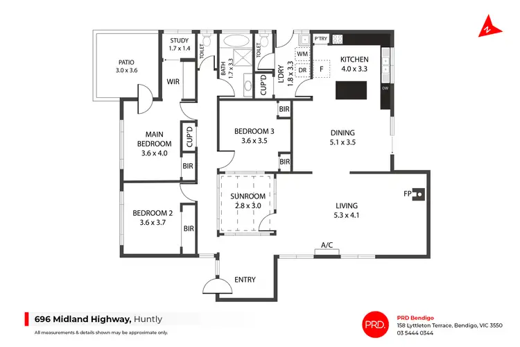 Floorplan of Homely house listing, 696 Midland Hwy, Huntly VIC 3551