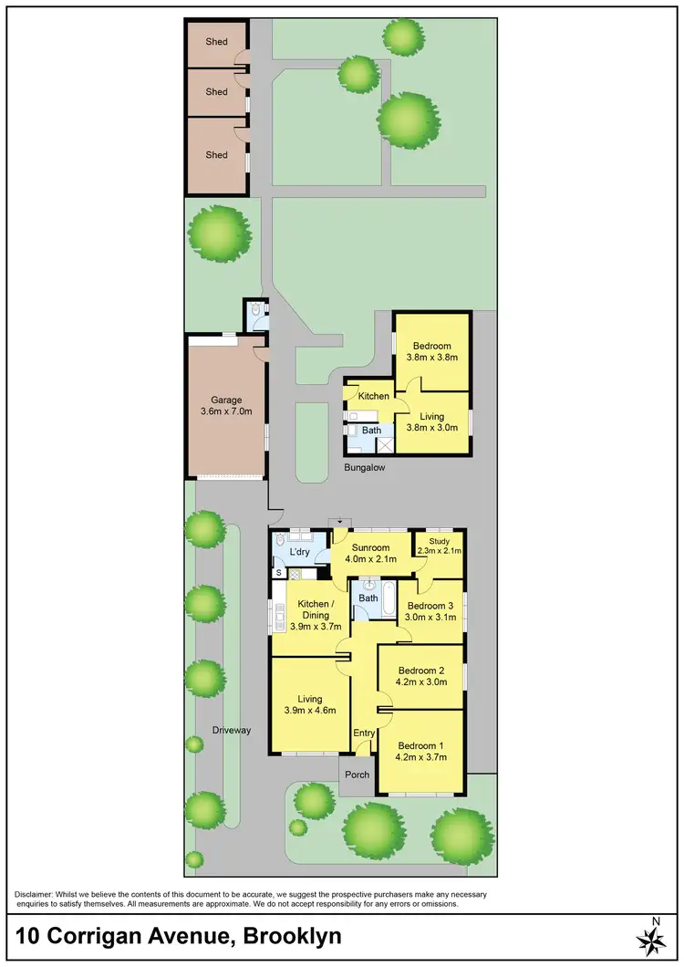 Floorplan of Homely house listing, 10 Corrigan Avenue, Brooklyn VIC 3012