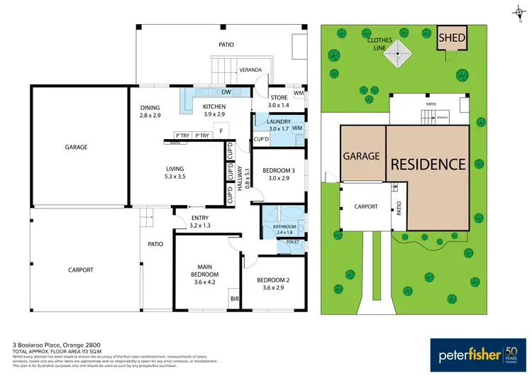 Floorplan of Homely house listing, 3 Boolaroo Place, Orange NSW 2800