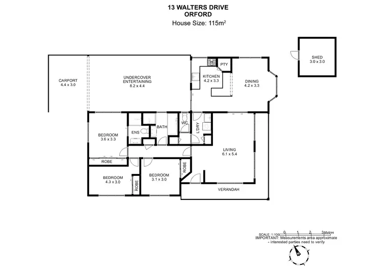 Floorplan of Homely house listing, 13 Walters Drive, Orford TAS 7190