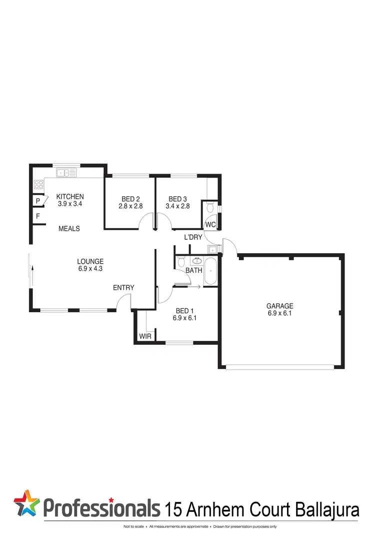 Floorplan of Homely house listing, 15 Arnhem Court, Ballajura WA 6066