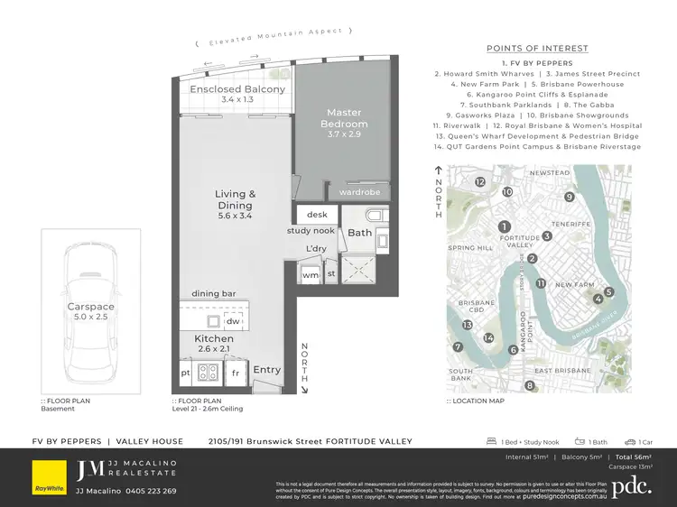 Floorplan of Homely apartment listing, 32105/191 Brunswick Street, Fortitude Valley QLD 4006