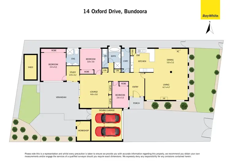 Floorplan of Homely house listing, 14 Oxford Drive, Bundoora VIC 3083