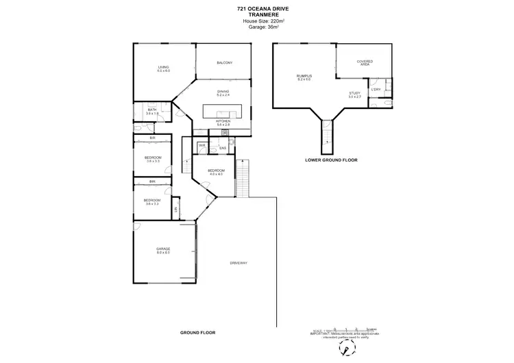 Floorplan of Homely house listing, 721 Oceana Drive, Tranmere TAS 7018
