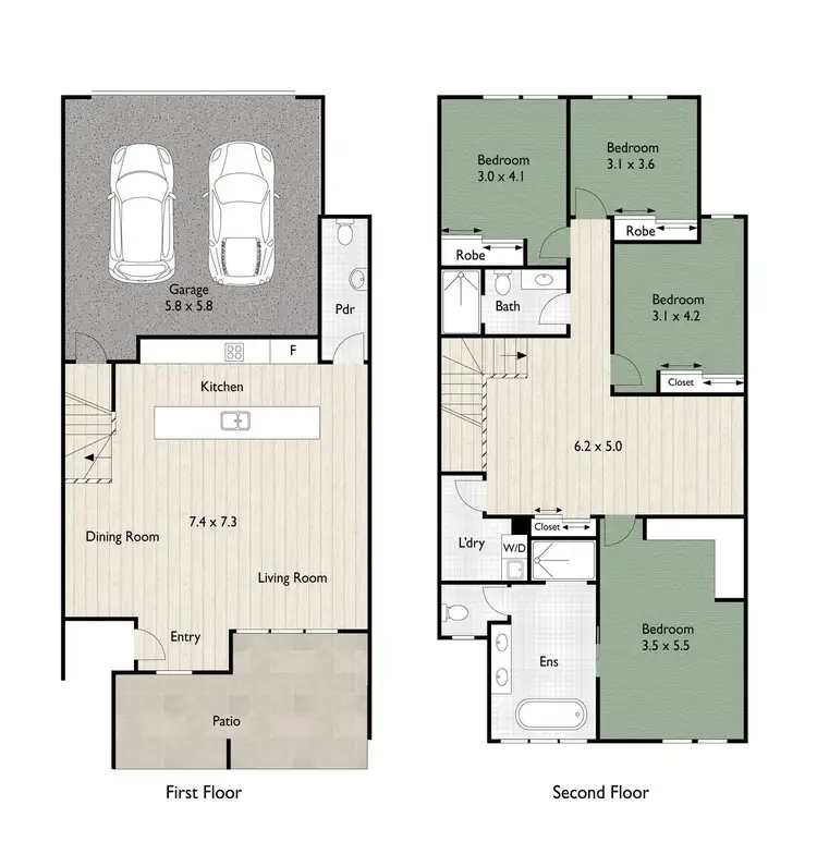 Floorplan of Homely townhouse listing, 10/22 Crescent Way, Hendra QLD 4011