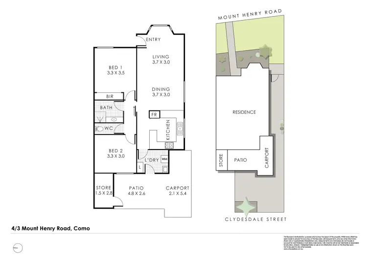 Floorplan of Homely villa listing, 4/3 Mount Henry Road, Como WA 6152