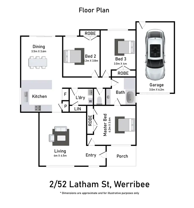 Floorplan of Homely house listing, 2/52 Latham Street, Werribee VIC 3030